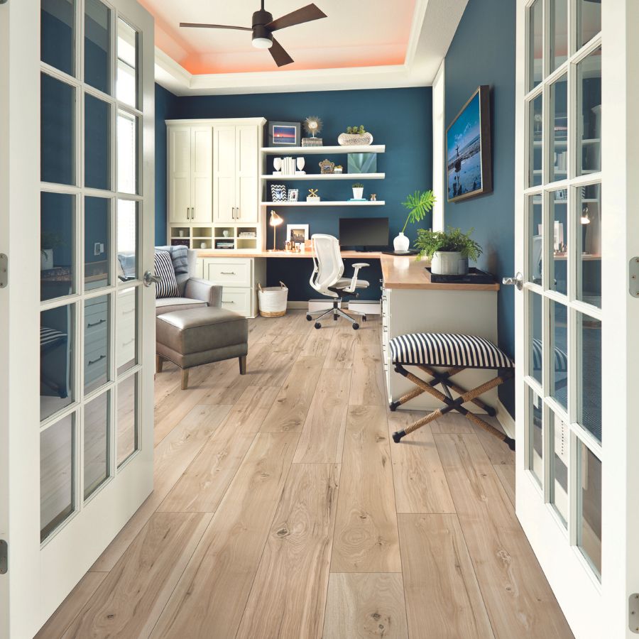 Laminate flooring in a home office